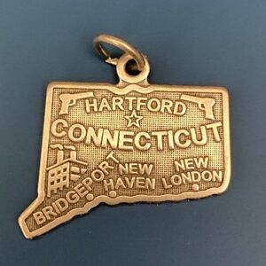 .925 Connecticut State Sterling Silver Jewelry Charm #travel #vacation